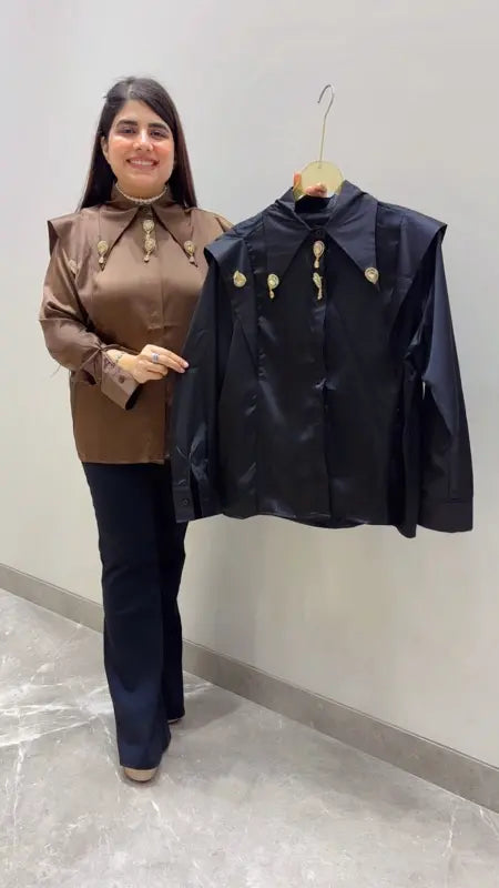 BEAUTIFUL PREMIUM COLLAR SHIRT GGR5722 Girls Glitters