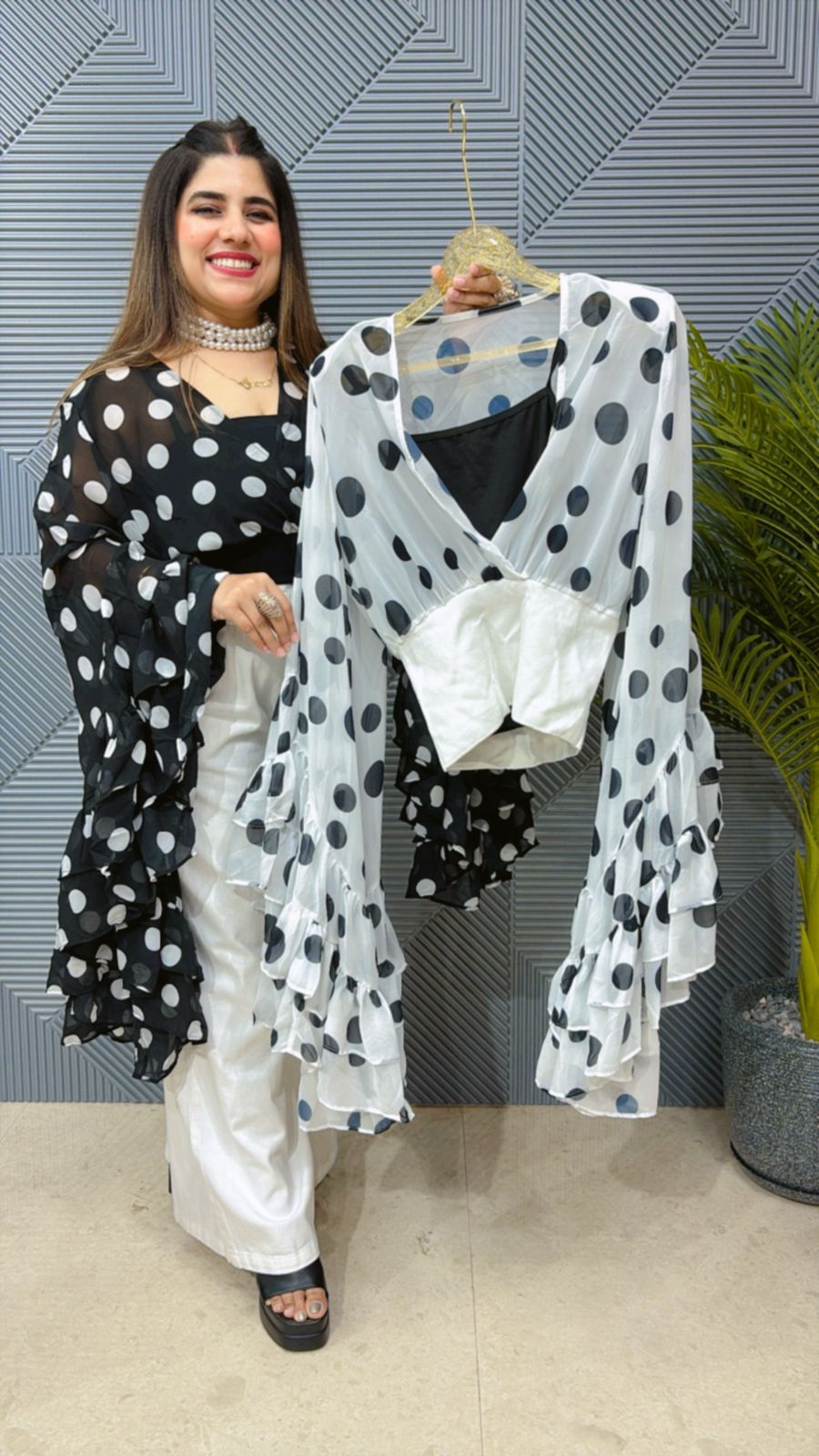 POLKA TOP WITH SPAGHETTI GGR1362