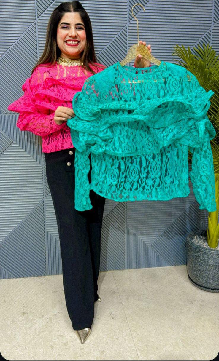 LACE TOP WITH LINING GGR1416