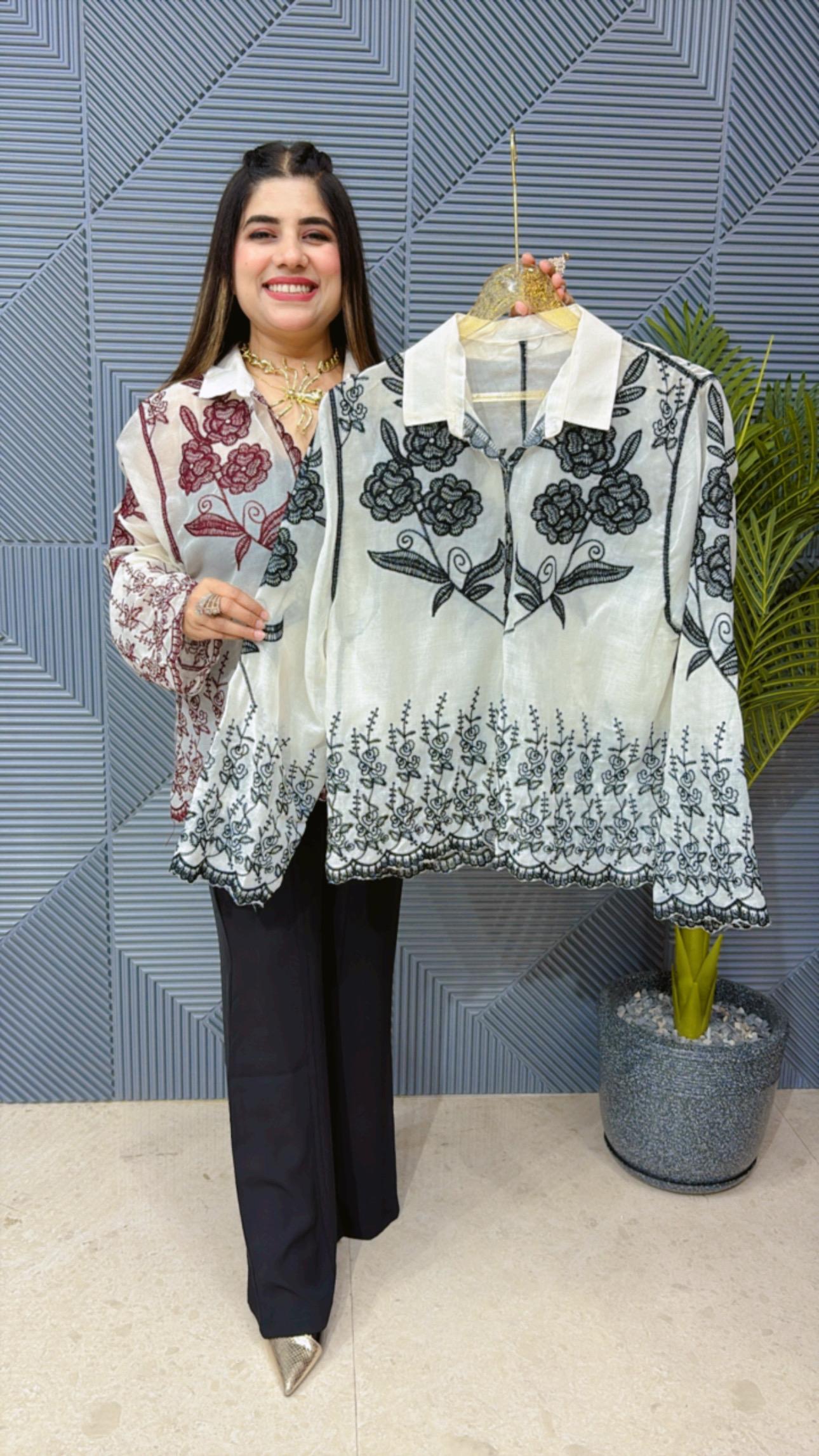 COTTON EMBROIDERY SHIRT GGR1445