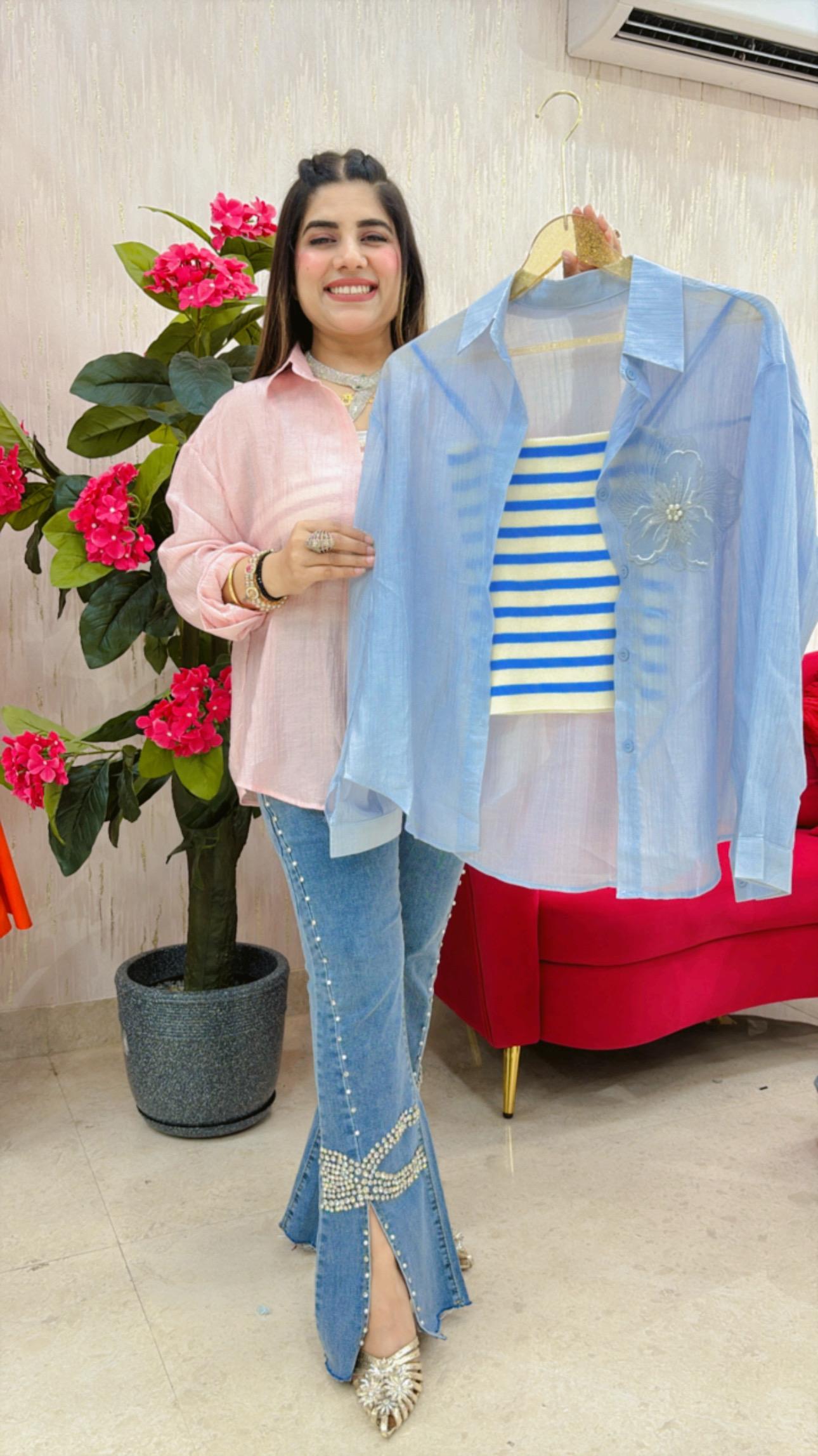 CUTE COTTON SHIRT WITH INNER GGR1457