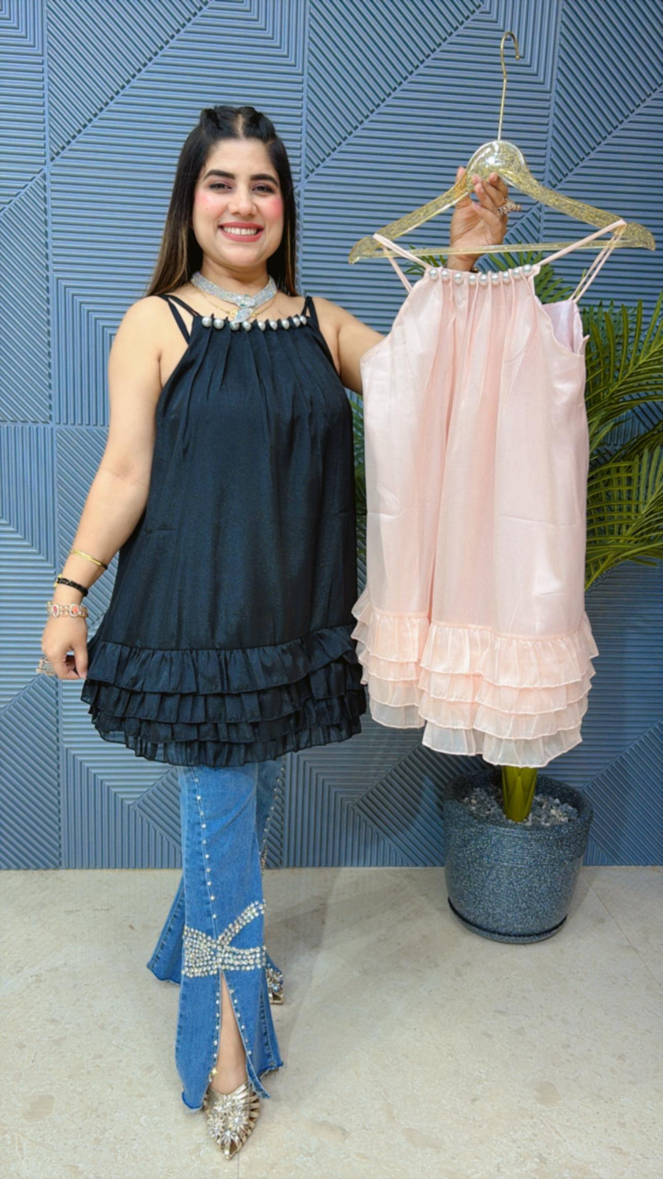 Cut sleeve Top With Beautiful Neck GGR1458