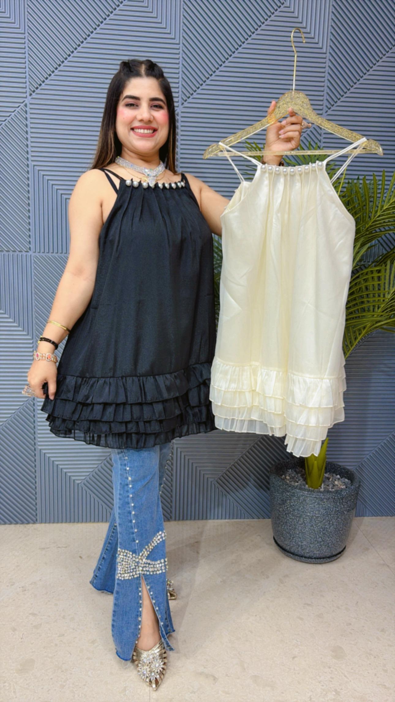 Cut sleeve Top With Beautiful Neck GGR1458