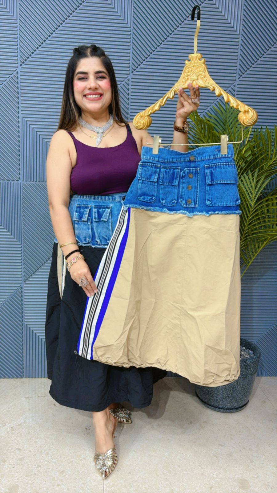 Denim Imported Stretchable Skirt GGR1460