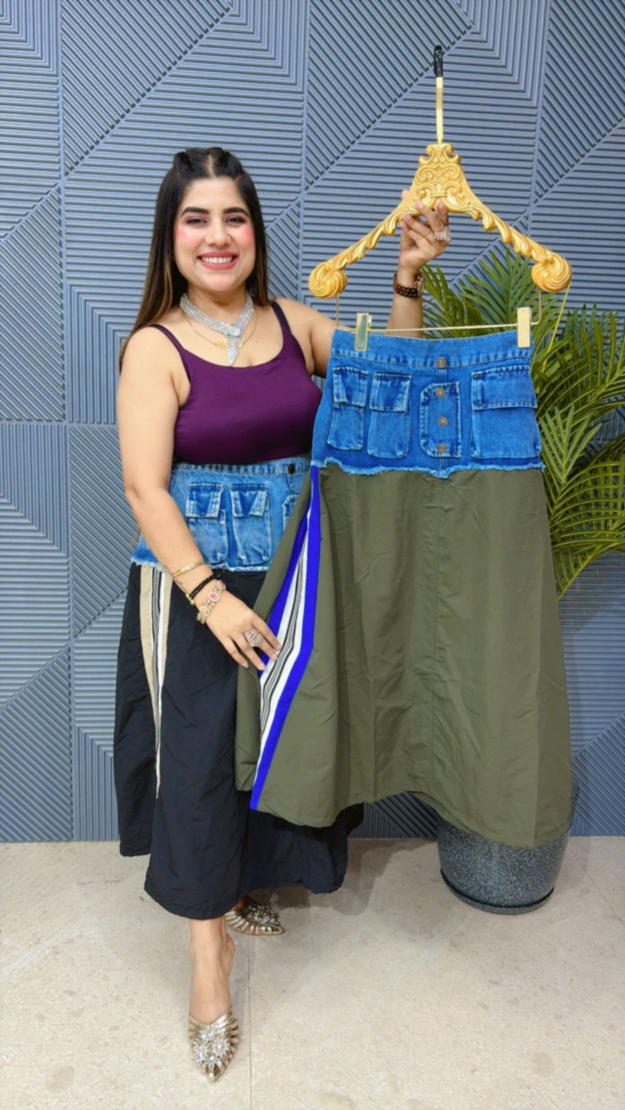 Denim Imported Stretchable Skirt GGR1460