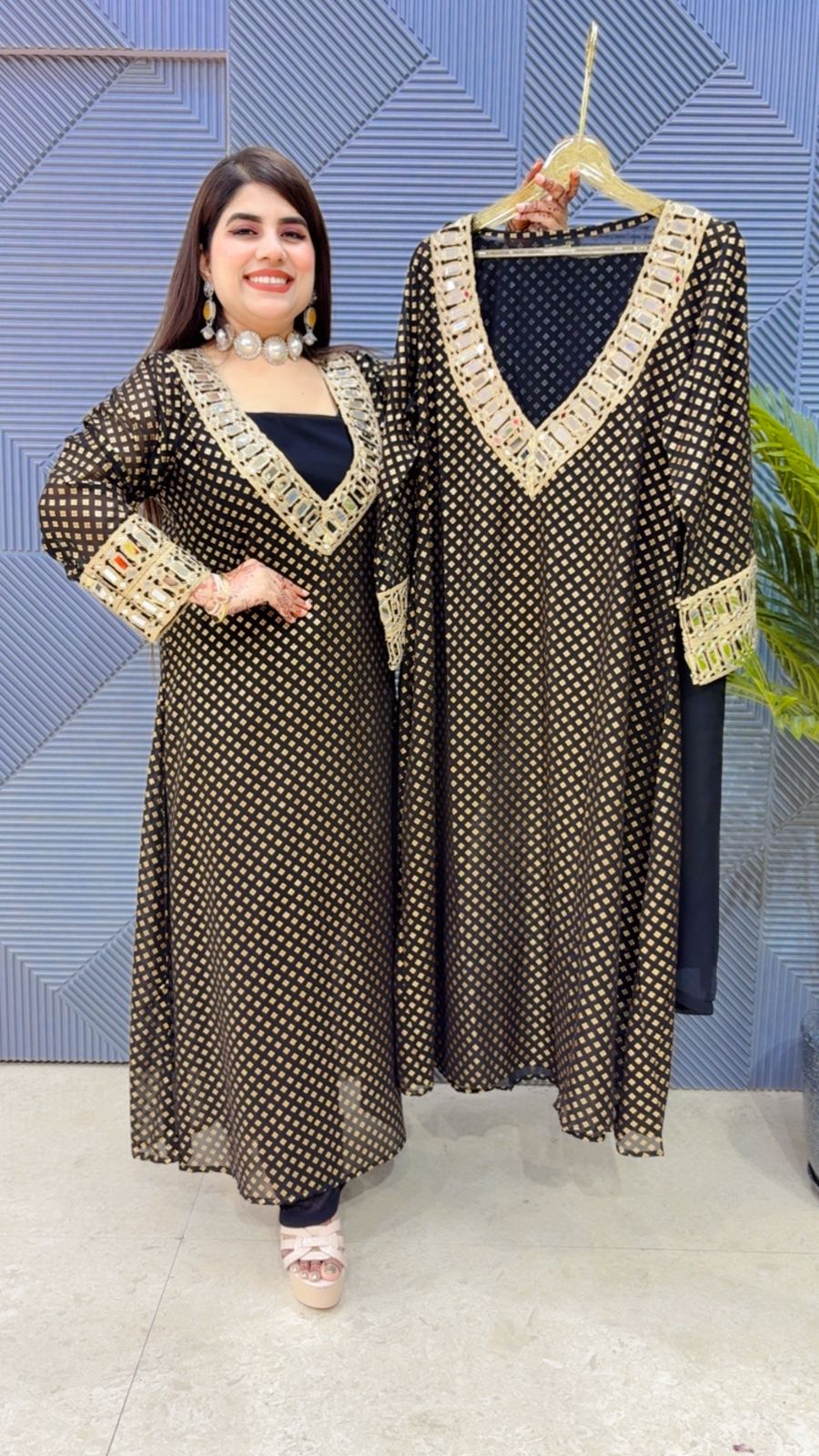 PREMIUM 3 PCS ETHENIC CO-ORD SET GGR3289