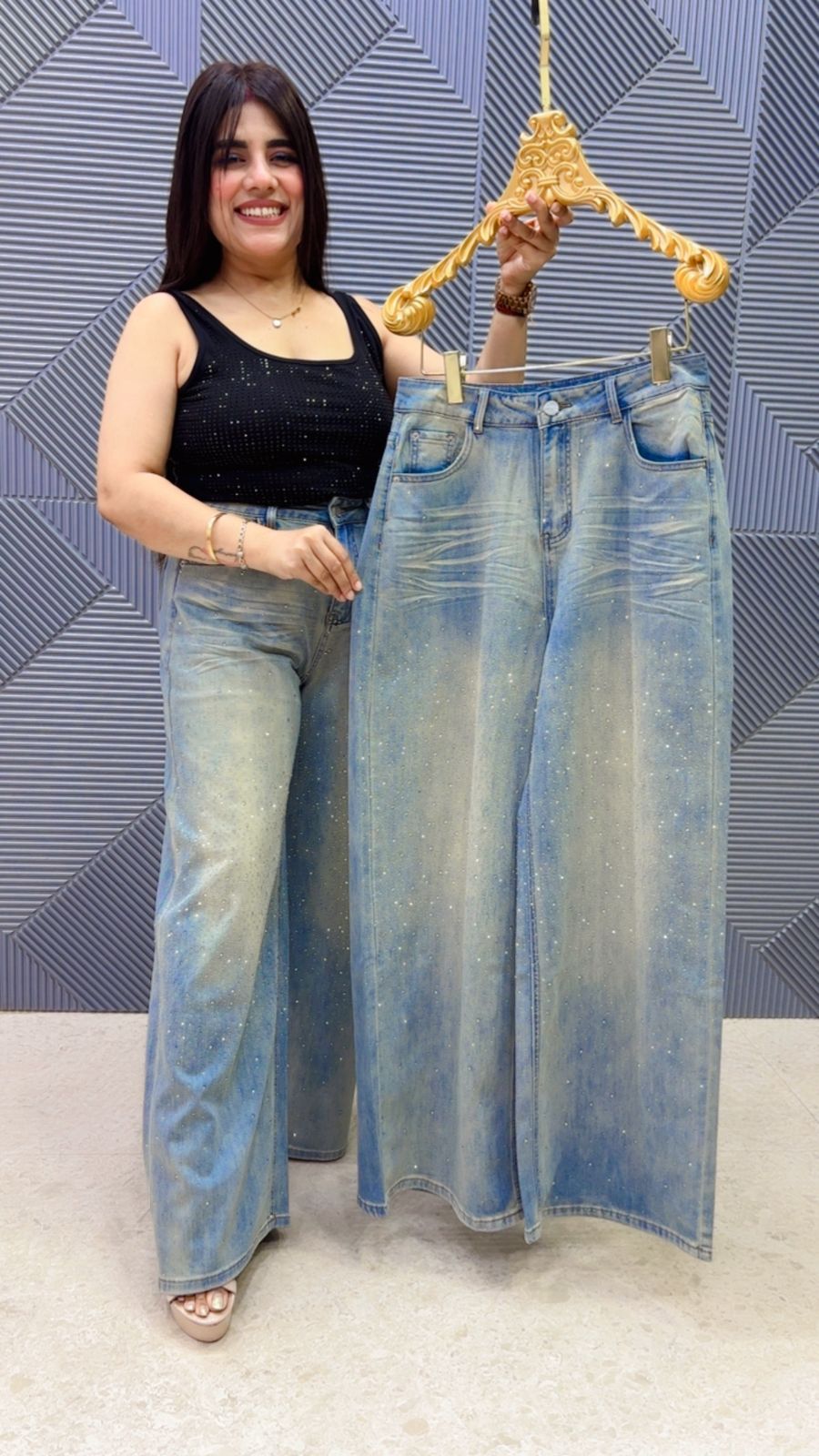BEAUTIFUL JEANS  BOTTOM GGR5159 Girls Glitters