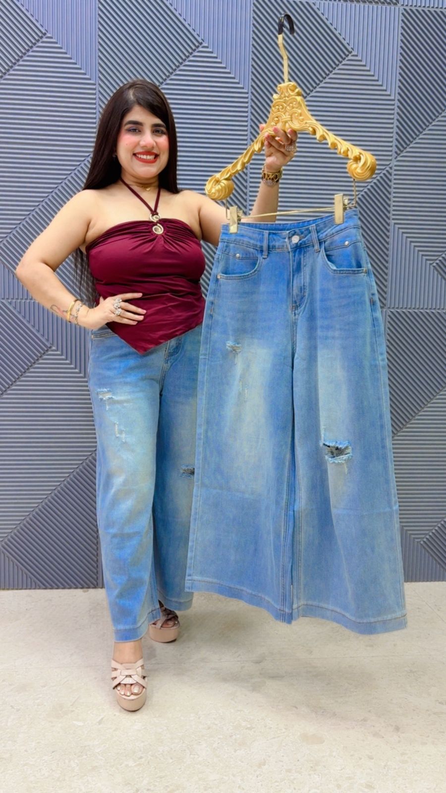 BEAUTIFUL IMPORTED DENIM JEANS GGR5169 Girls Glitters