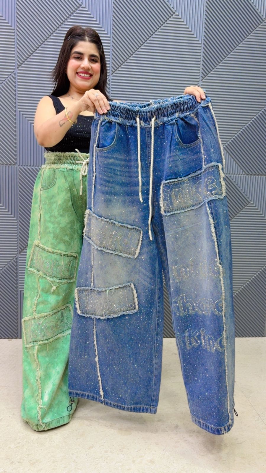 BEAUTIFUL DENIM COTTON BOTTOM NICE HARD GGR5241 Girls Glitters