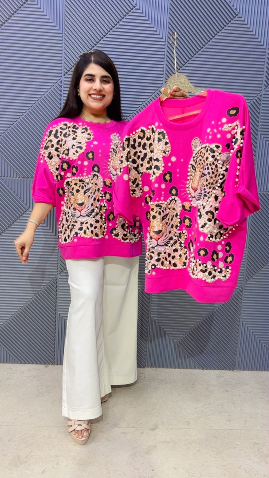 BEAUTIFUL BEAD TIGER PRINTED TOP GGR5277 Girls Glitters