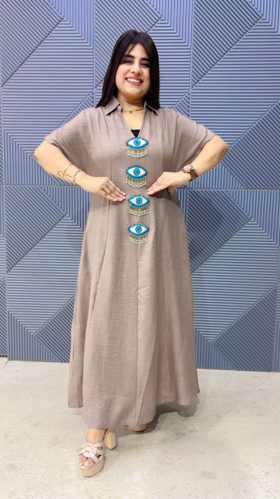 BEAUTIFUL PREMIUM EVIL EYE DRESS GGR5162 Girls Glitters