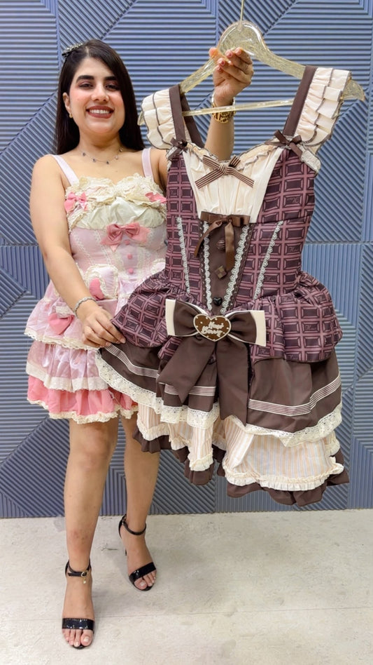 BEAUTIFUL CUTE CHOCLATE DRESS GGR5287 Girls Glitters