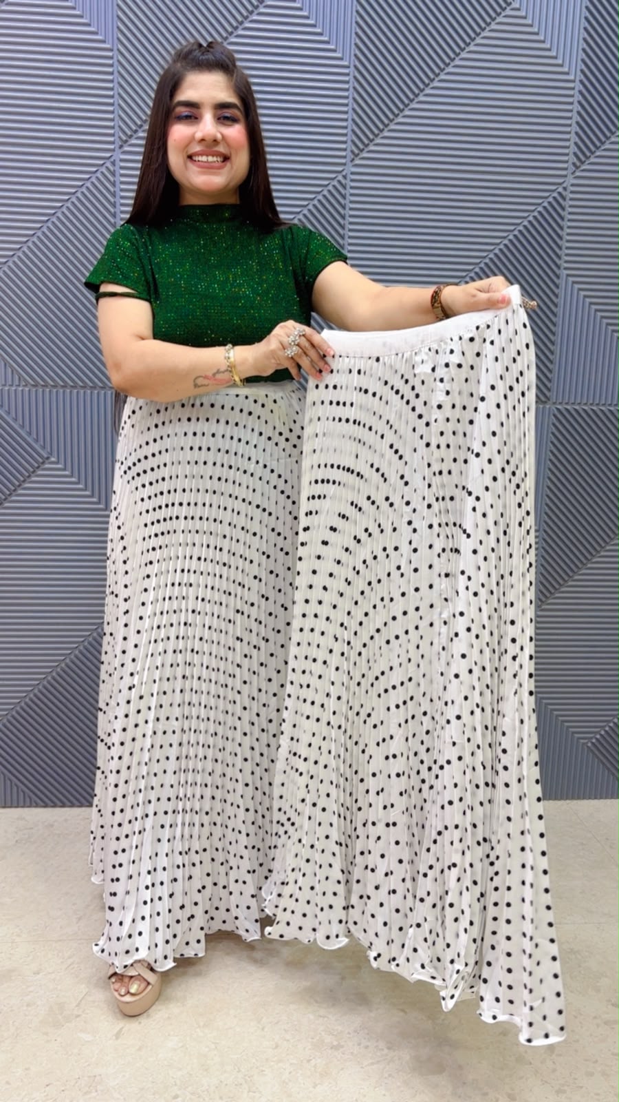 BEAUTIFUL POLKA SKIRT GGR5219 Girls Glitters
