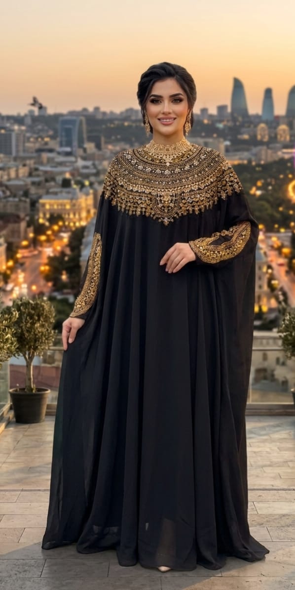 BEAUTIFUL EMBOYDERD HANDWORK FRONT AND BACK DRESS GGR5272 Girls Glitters
