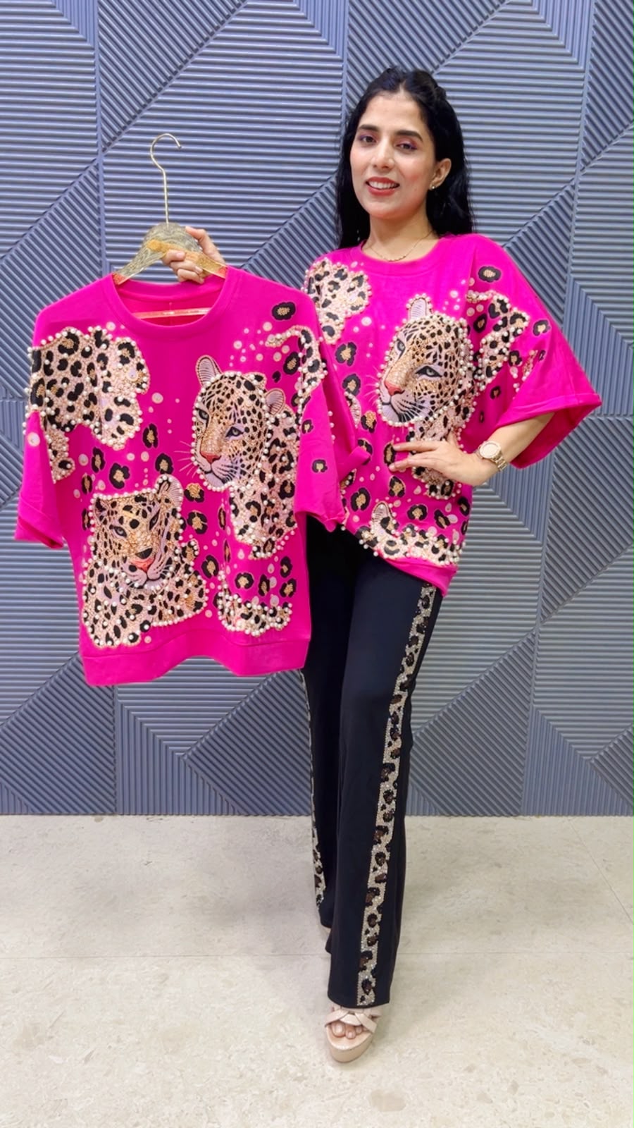 BEAUTIFUL BEAD TIGER PRINTED TOP GGR5277 Girls Glitters