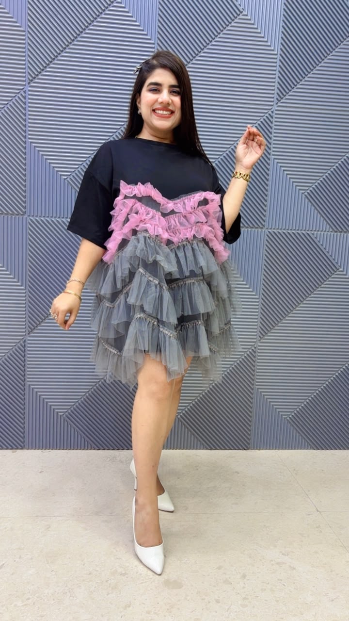 BEAUTIFUL DUAL SEDDED DRESS GGR5195 Girls Glitters