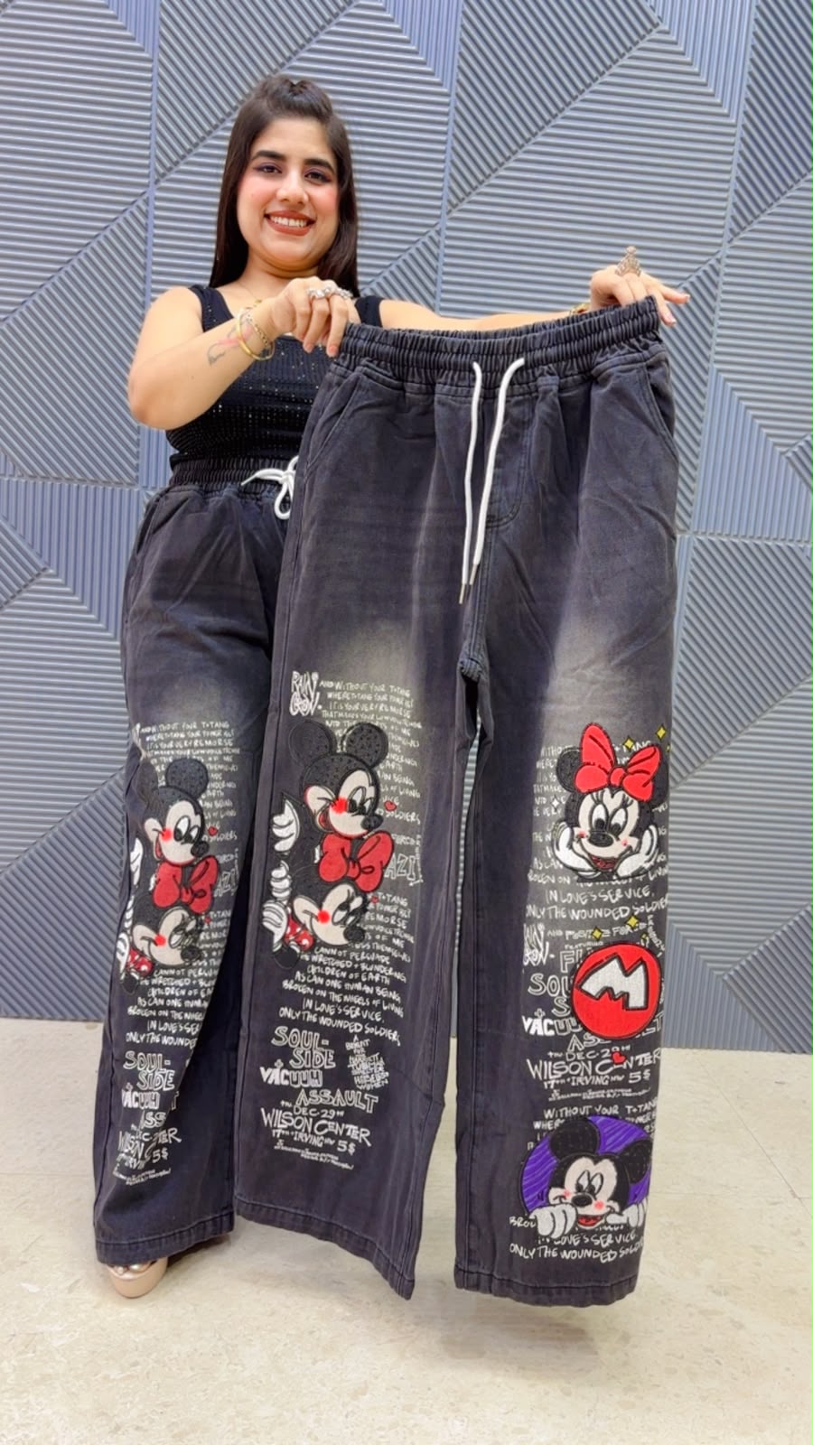 BEAUTIFUL MICKY DENIM BOTTOM GGR5235 Girls Glitters