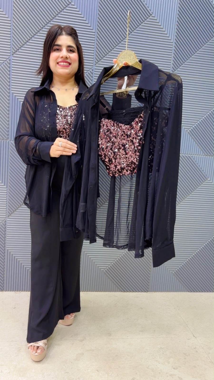 BEAUTIFUL SHIRT POWERNET WITH BUSTIER GGR5249 Girls Glitters