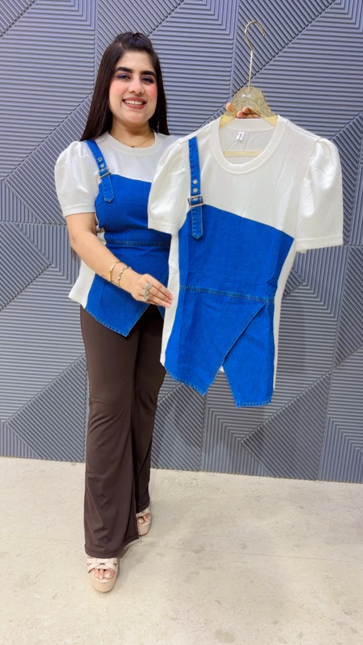 BEAUTIFUL DENIM TOP GGR5214 Girls Glitters