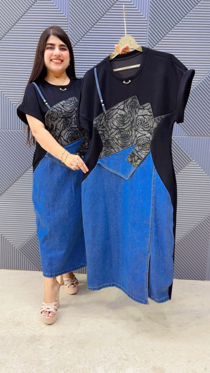 BEAUTIFUL DENIM DRESS GGR5194 Girls Glitters
