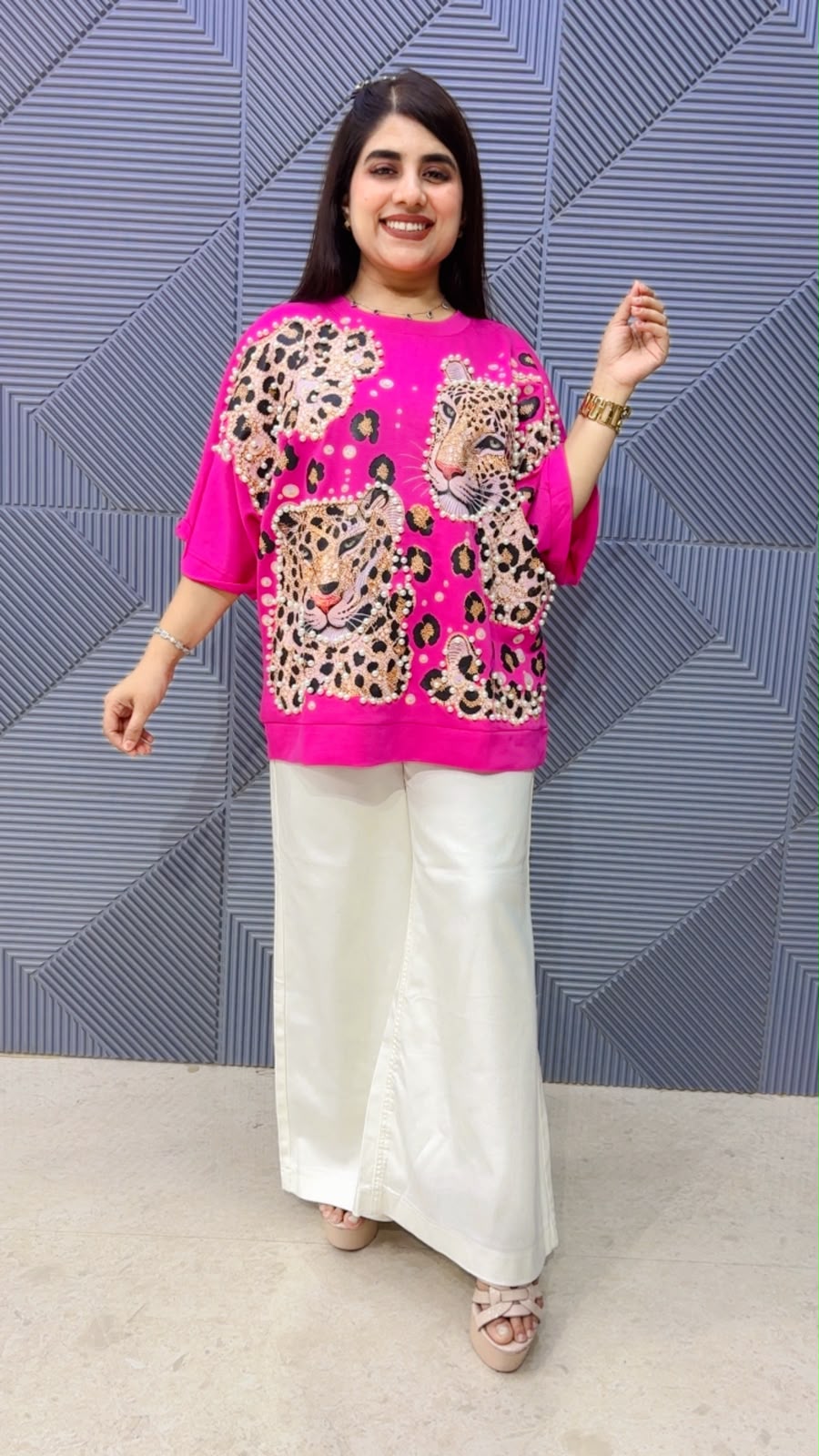 BEAUTIFUL BEAD TIGER PRINTED TOP GGR5277 Girls Glitters