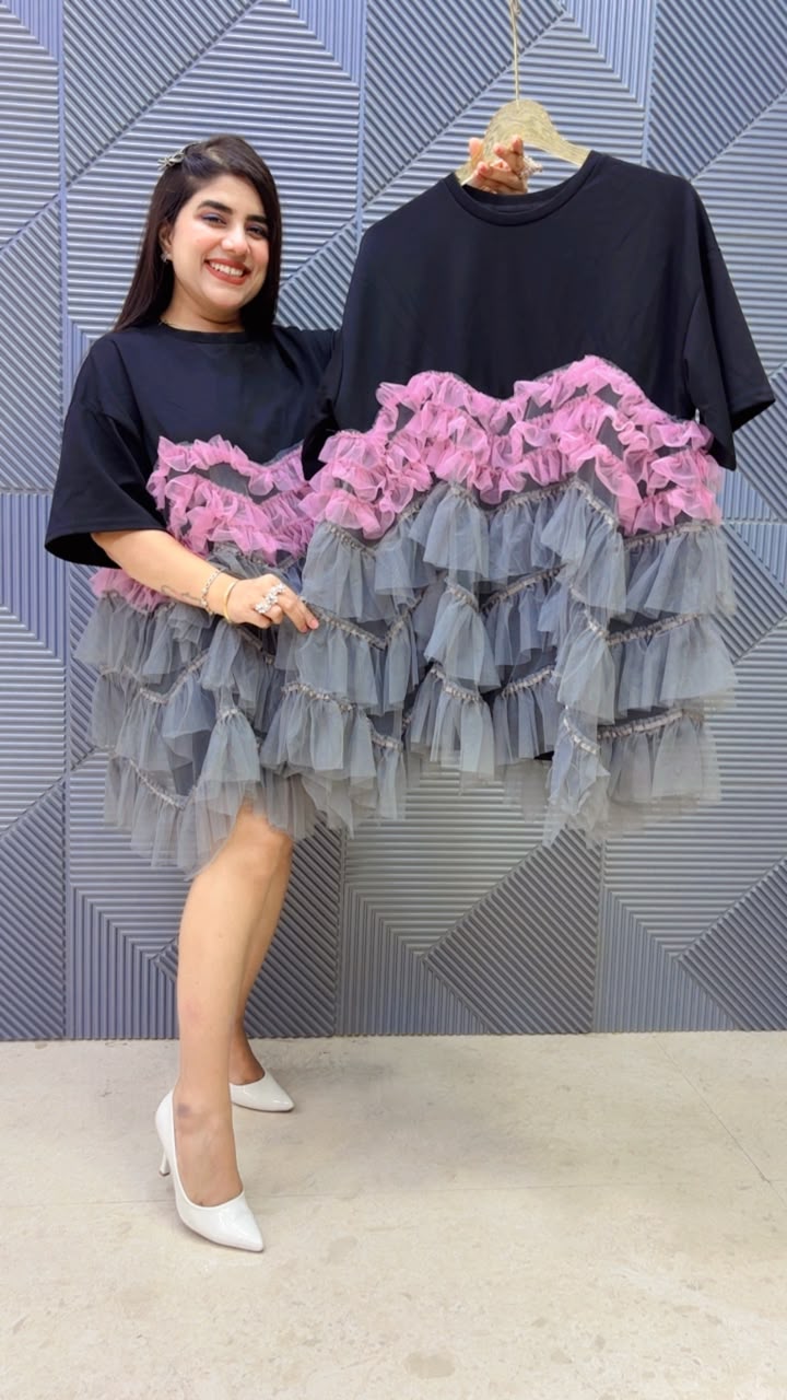 BEAUTIFUL DUAL SEDDED DRESS GGR5195 Girls Glitters