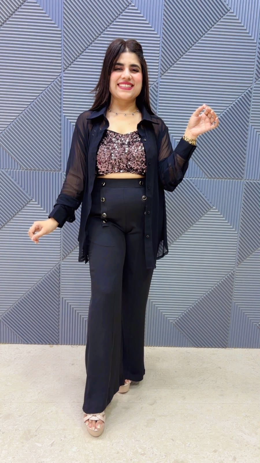 BEAUTIFUL SHIRT POWERNET WITH BUSTIER GGR5249 Girls Glitters