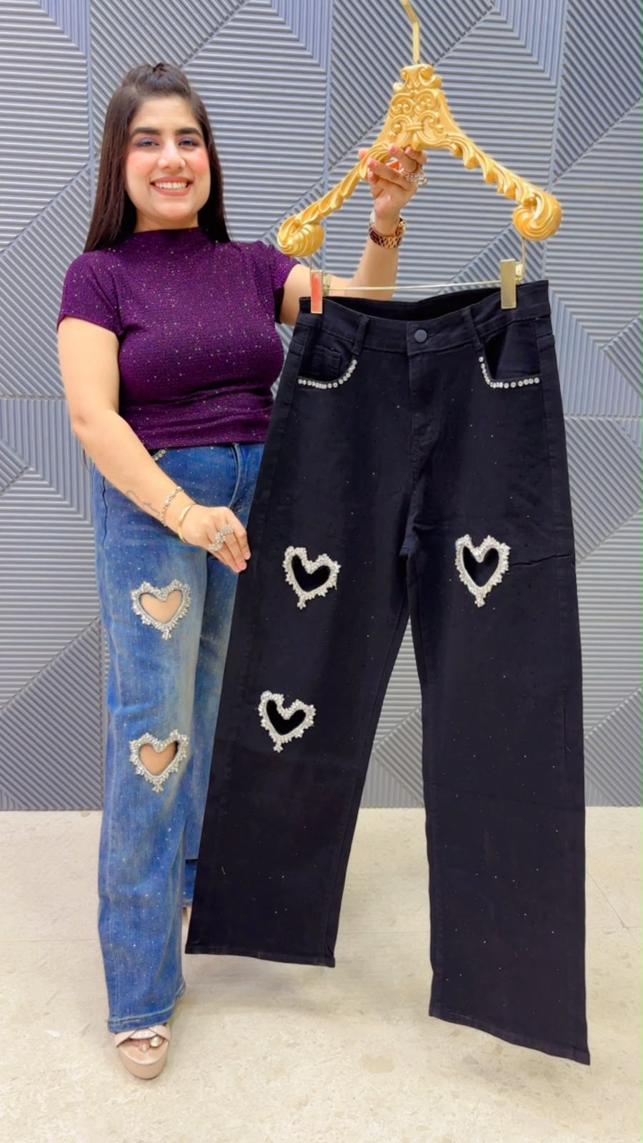 BEAUTIFULL DENIM BOTTOM GGR5218 Girls Glitters