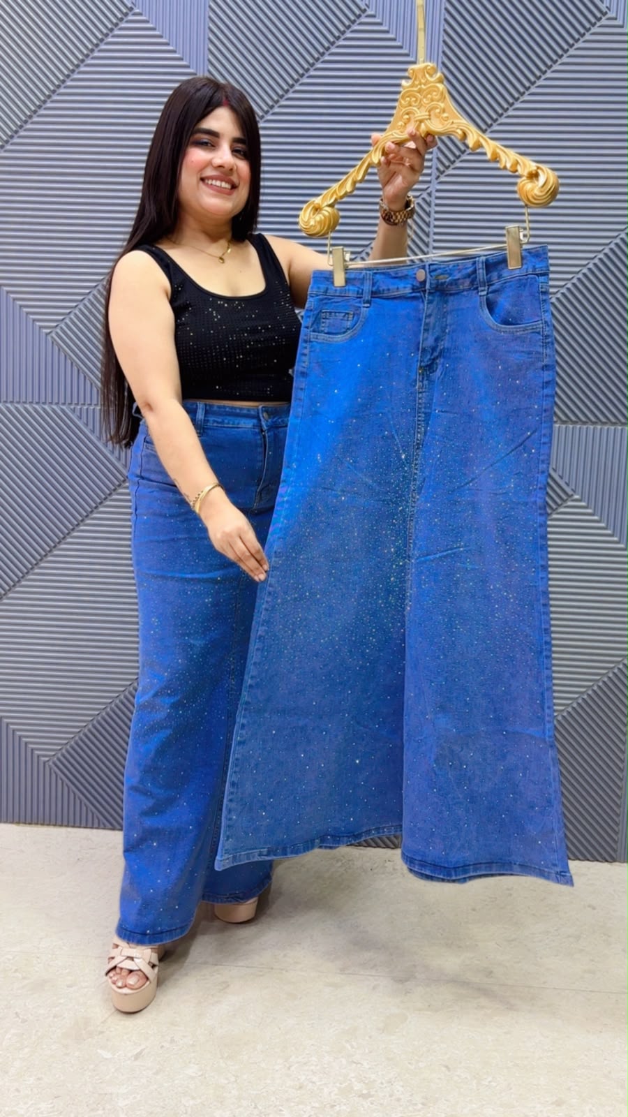 BEAUTIFUL FISH CURT DENIM SKIRT GGR5162 Girls Glitters