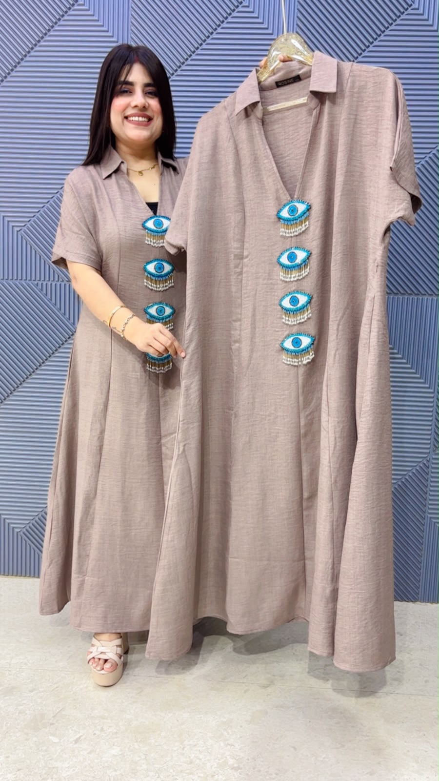 BEAUTIFUL PREMIUM EVIL EYE DRESS GGR5162 Girls Glitters