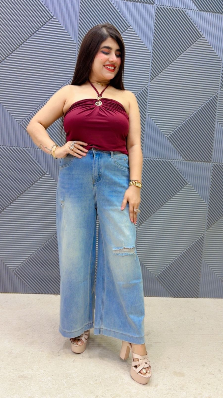 BEAUTIFUL IMPORTED DENIM JEANS GGR5169 Girls Glitters