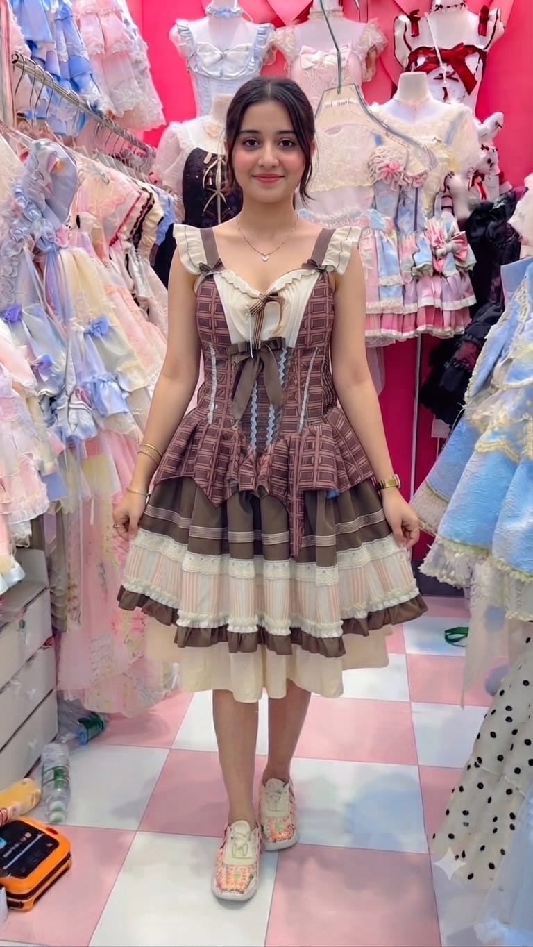 BEAUTIFUL PREMIUM CHOCOLATE BEAR DRESS GGR5271 Girls Glitters