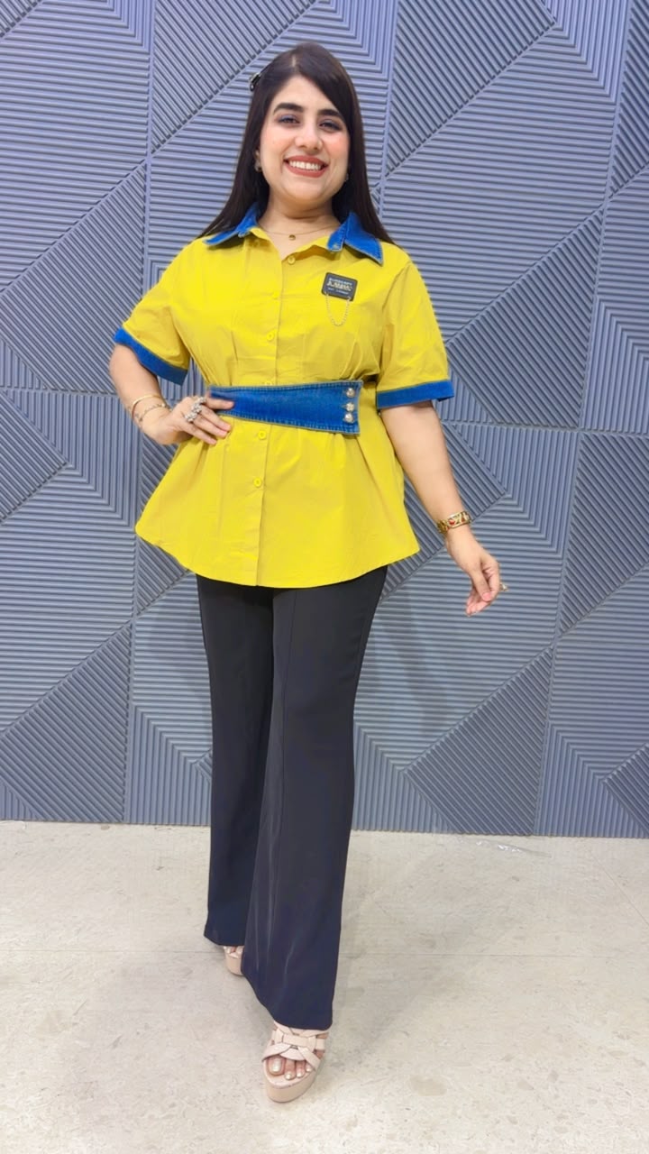 BEAUTIFULL COTTON DENIM SHIRT GGR5203 Girls Glitters