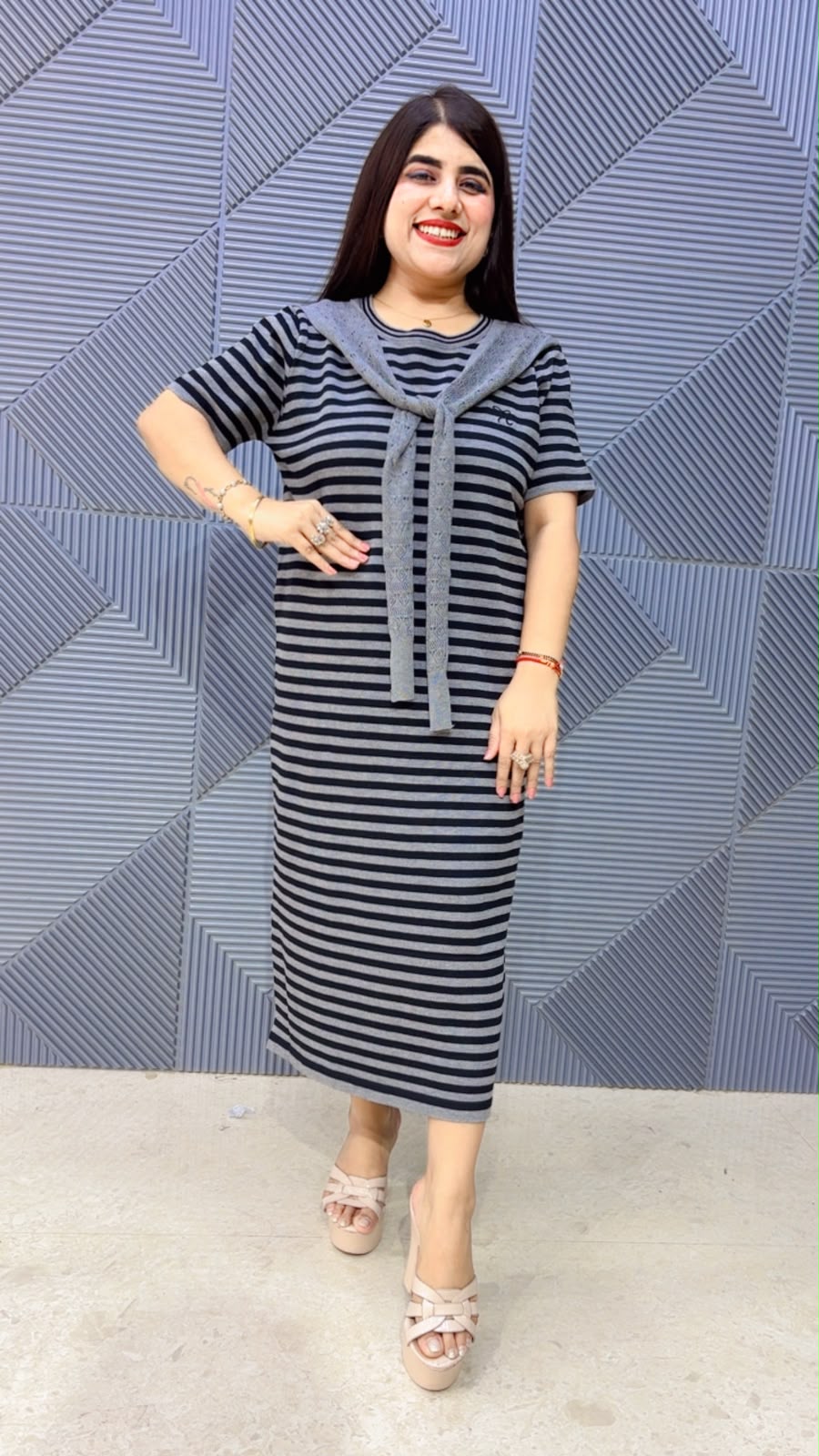 BEAUTIFUL ONE PIECE MIDDI DRESS GGR5185 Girls Glitters