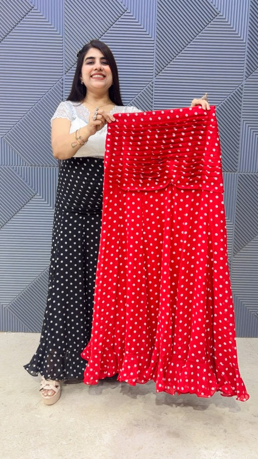 BEAUTIFULL LONG POLKA DOT SKIRT GGR5202 Girls Glitters