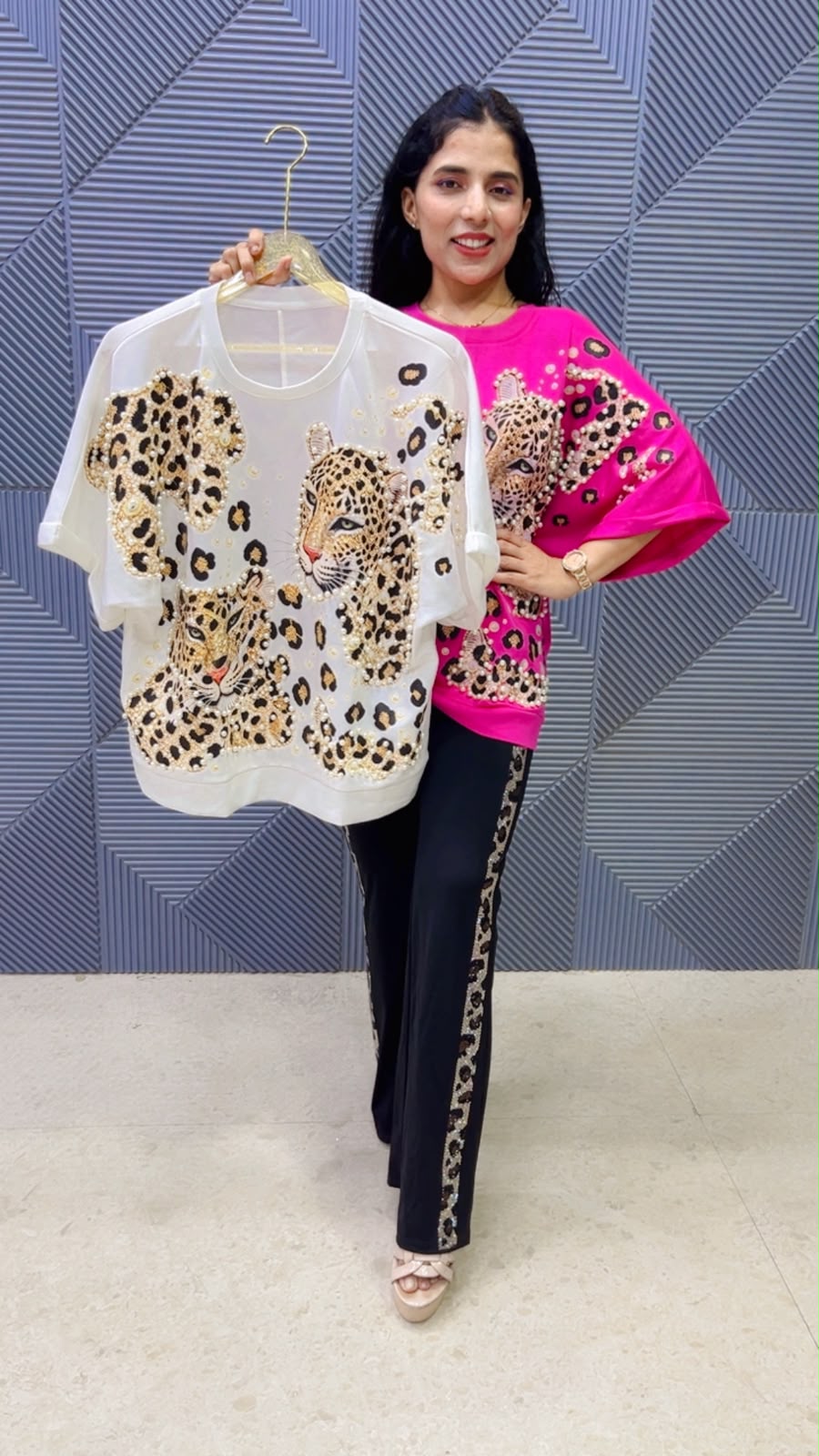 BEAUTIFUL BEAD TIGER PRINTED TOP GGR5277 Girls Glitters