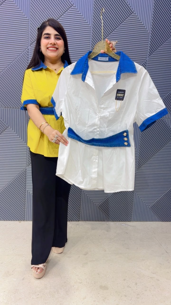 BEAUTIFULL COTTON DENIM SHIRT GGR5203 Girls Glitters