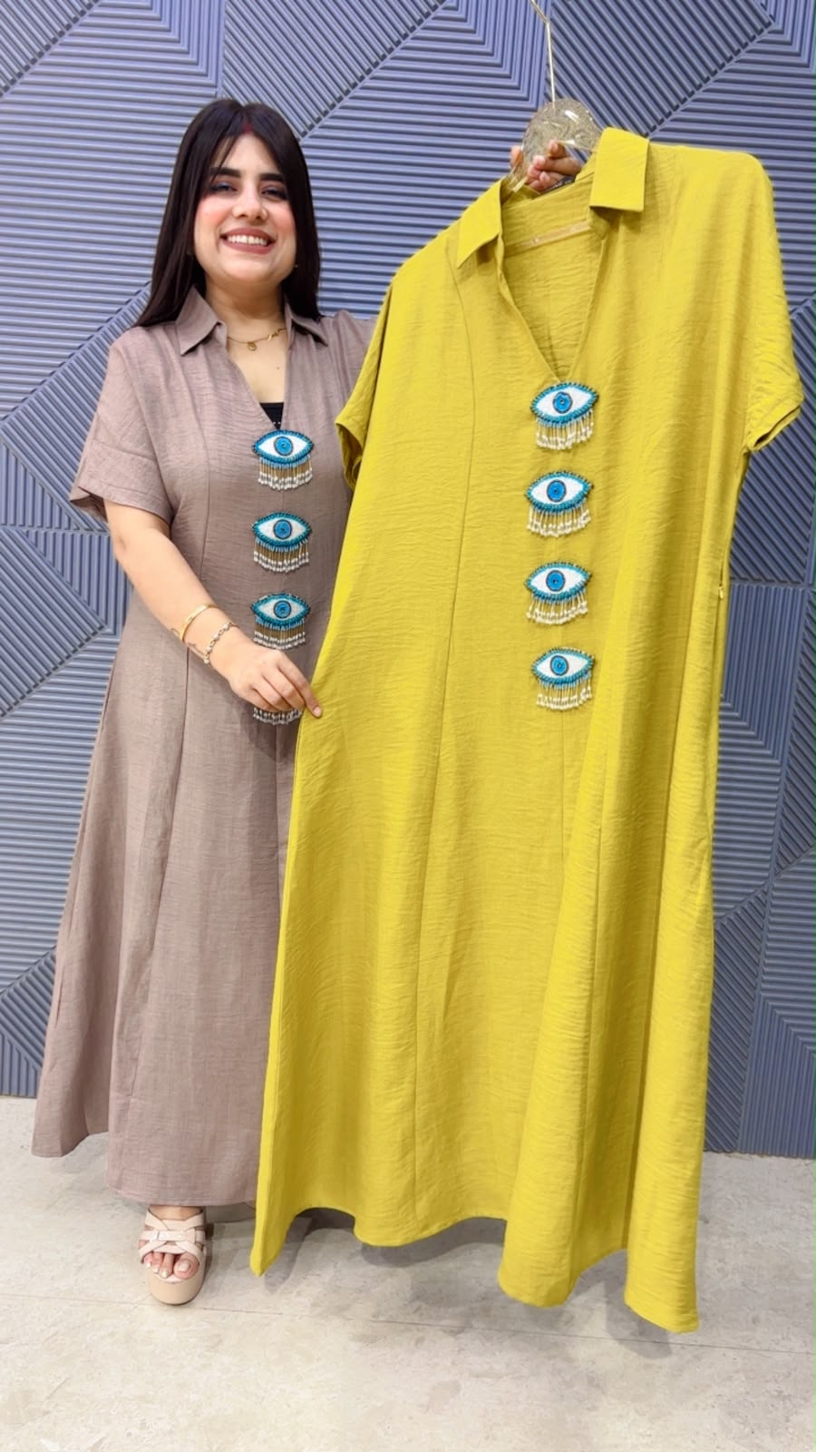 BEAUTIFUL PREMIUM EVIL EYE DRESS GGR5162 Girls Glitters