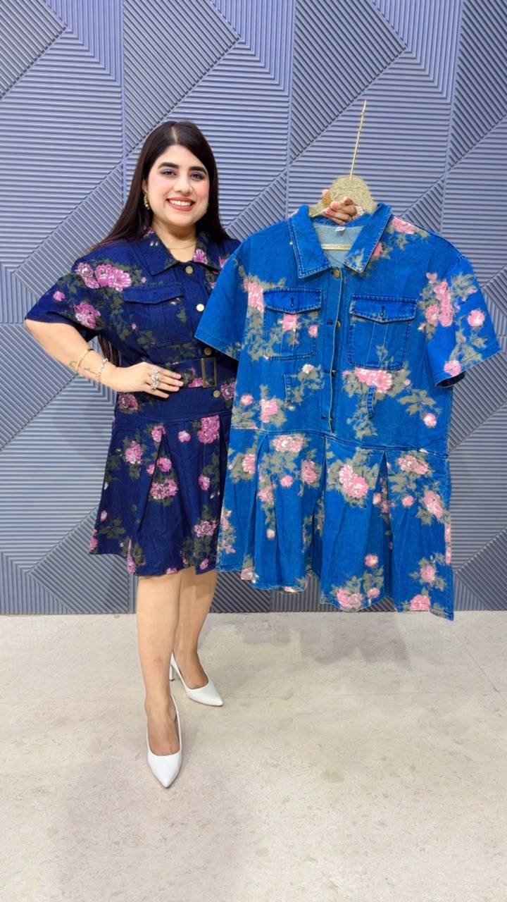 BEAUTIFULL COTTON DENIM DRESS GGR5204 Girls Glitters