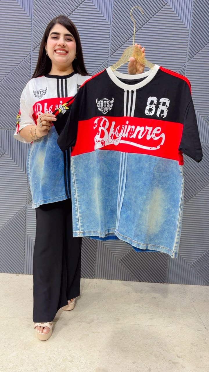 BEAUTIFULL  DENIM T-SHIRT GGR5191 Girls Glitters