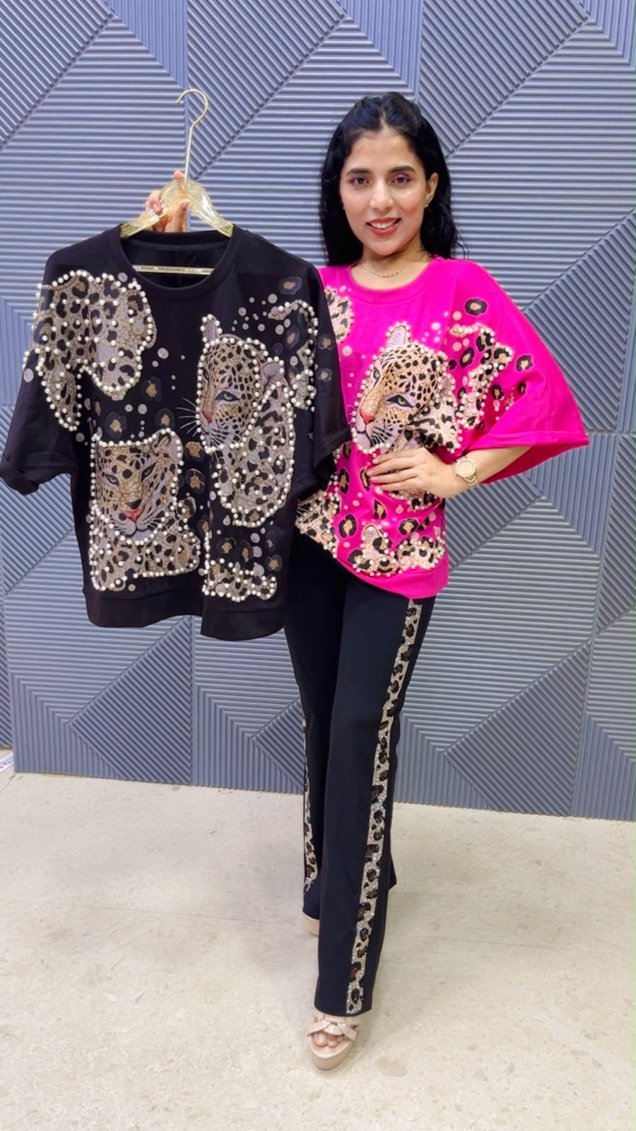 BEAUTIFUL BEAD TIGER PRINTED TOP GGR5277 Girls Glitters