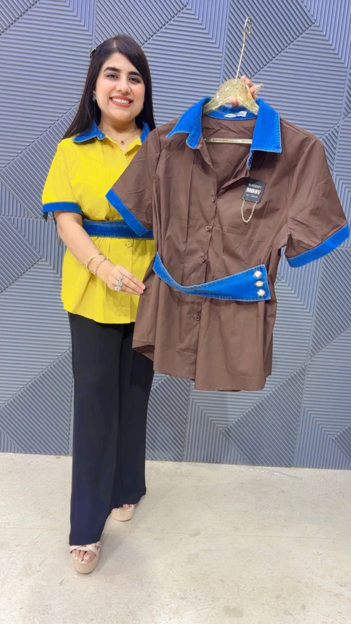 BEAUTIFULL COTTON DENIM SHIRT GGR5203 Girls Glitters
