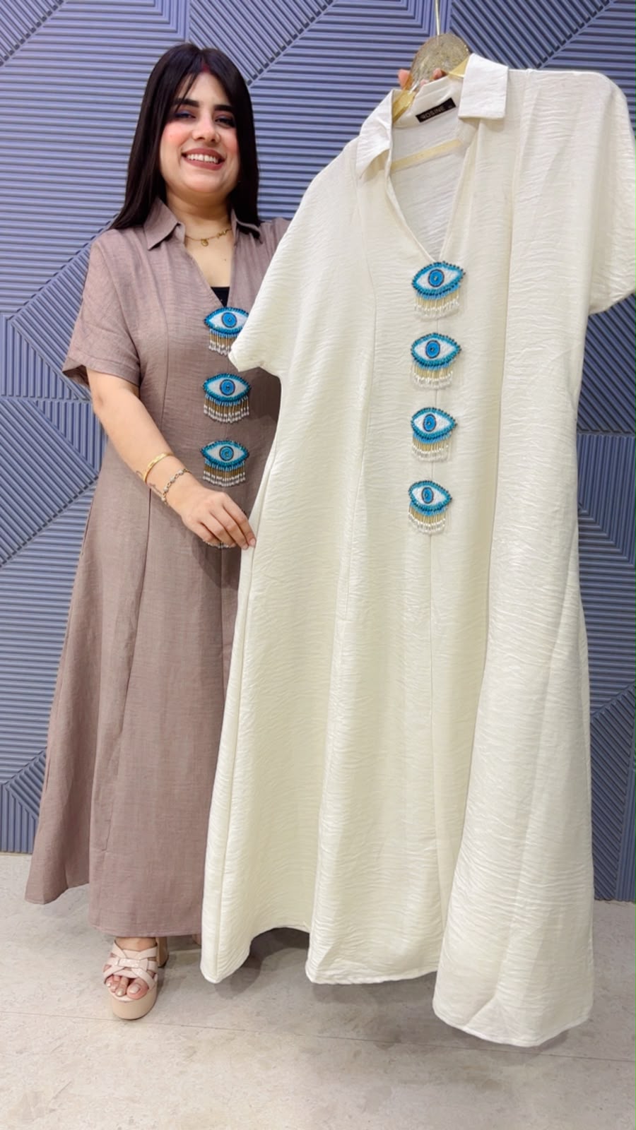 BEAUTIFUL PREMIUM EVIL EYE DRESS GGR5162 Girls Glitters