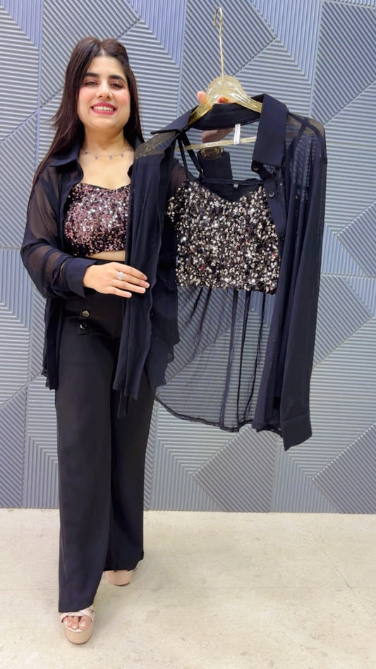 BEAUTIFUL SHIRT POWERNET WITH BUSTIER GGR5249 Girls Glitters