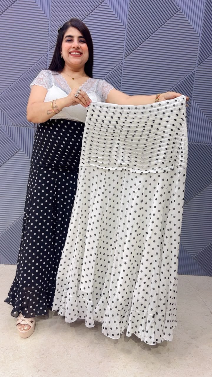 BEAUTIFULL LONG POLKA DOT SKIRT GGR5202 Girls Glitters
