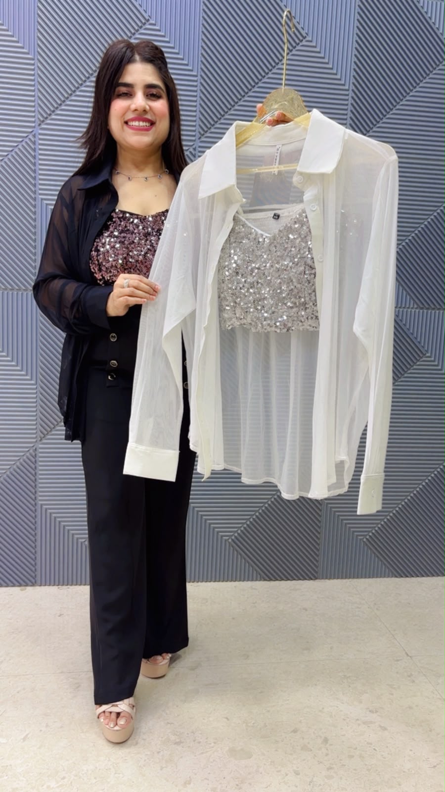 BEAUTIFUL SHIRT POWERNET WITH BUSTIER GGR5249 Girls Glitters