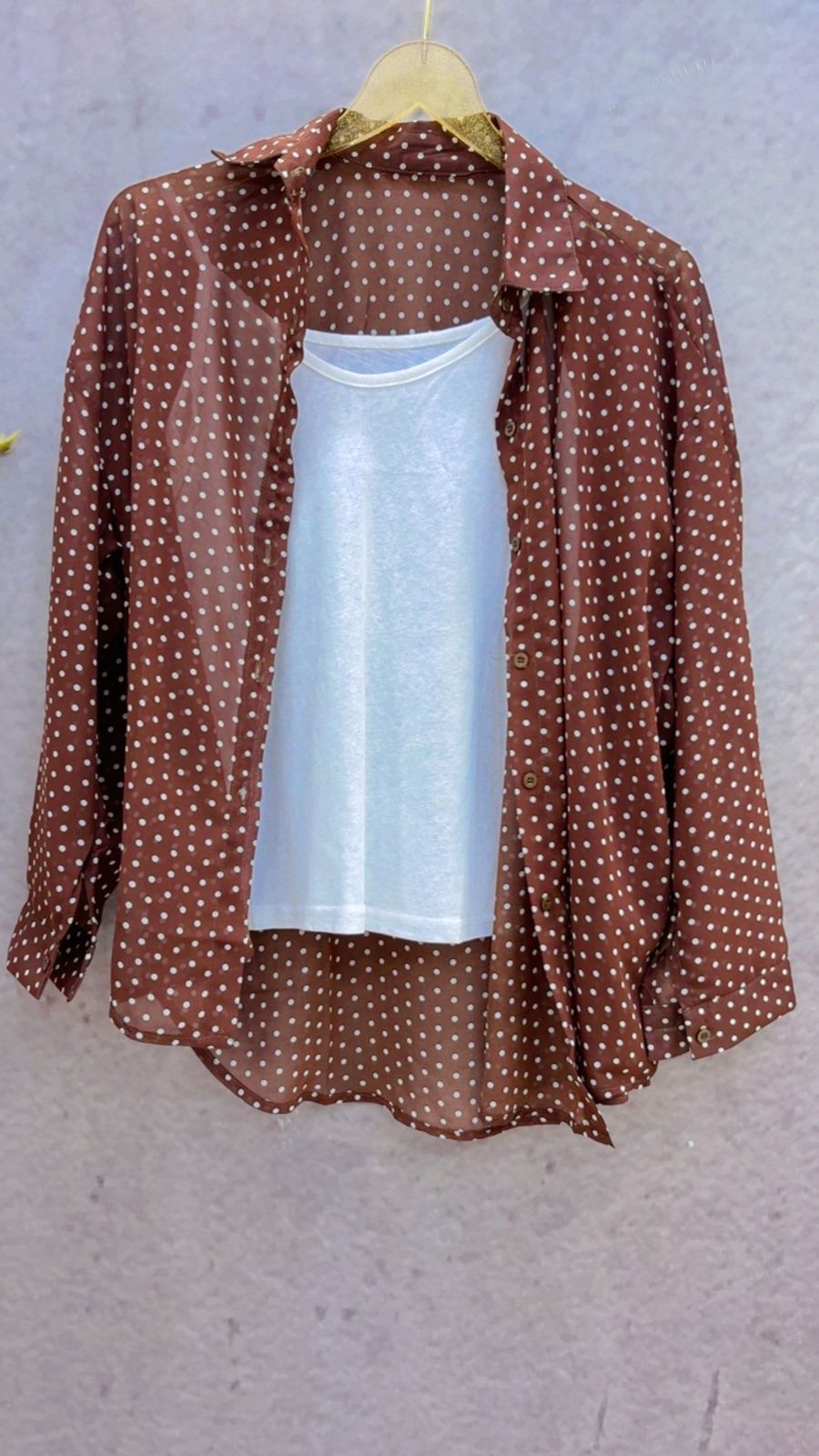 BEAUTIFUL POLKA SHIRT WIYH INNER GGR5171 Girls Glitters