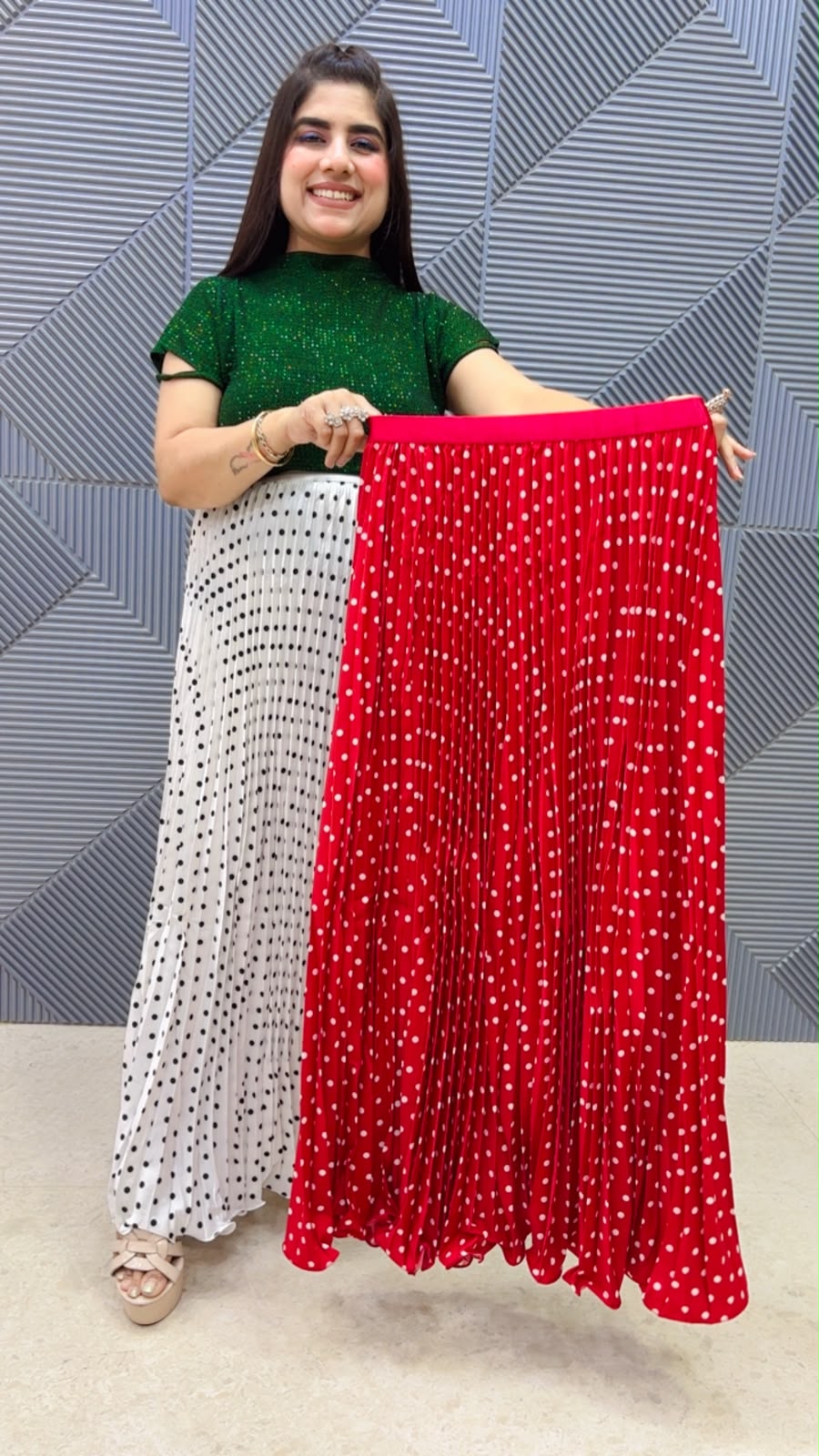 BEAUTIFUL POLKA SKIRT GGR5219 Girls Glitters