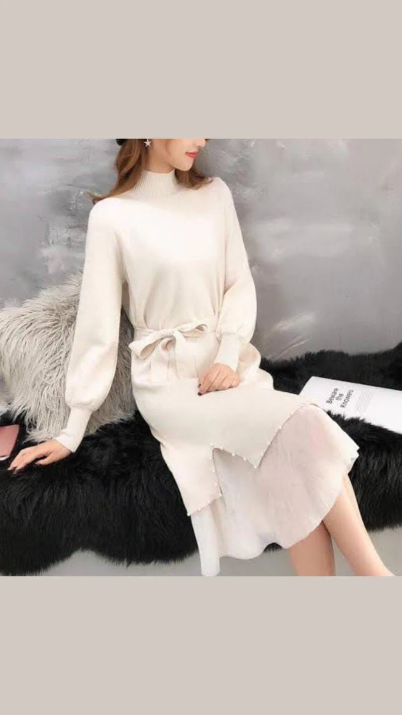 Beautiful Imported Fabric Woollen Dress GGR777