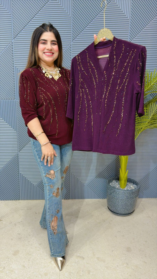 Beautiful Power Net Summer Top GGR1308